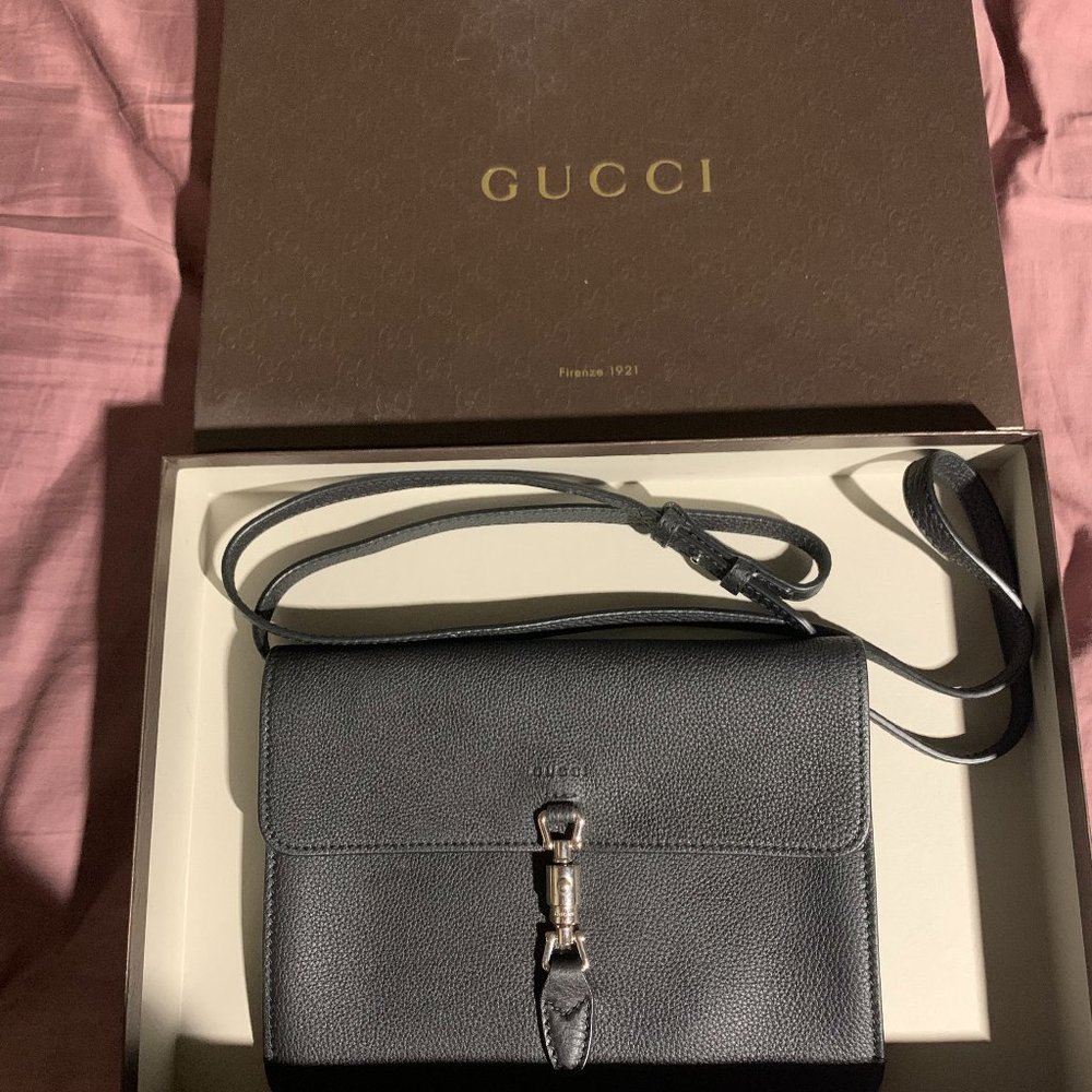 SOLD *AUTHENTIC* Gucci BL Leather Jackie Crossbody Bag